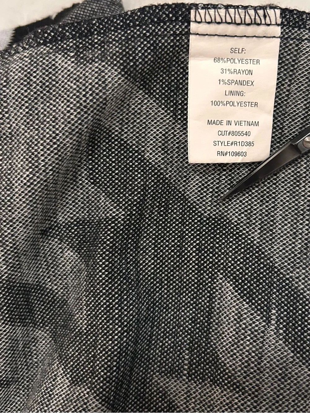 CHRIS McLauglin Black and White Houndstooth Knee-Length Dress size 14 - Picture 7 of 10
